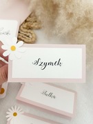 Winietki stokrotki na roczek urodziny urodzinowe dla gości na stół