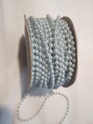 TAŚMA -KORALIKI OZDOBNA NIEBIESKA SZER. 1CM / 1 M