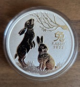 Lunar Rok Królika 1oz srebra 2023 - stan idealny