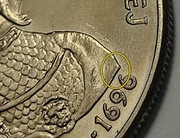 50 zł 1983, Sobieski, ładny destrukt, wykruszenie stempla