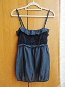 Nowy Top Bluzka Jedwab Made in Italy Koronka