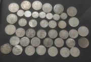 Duży zestaw carskich srebrnych kopiejek 