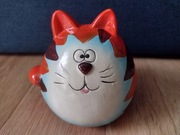 Skarbonka ceramiczna rudy kot otwierana
