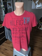 Tommy Hilfiger t-shirt męski L czerwony z nadrukiem 