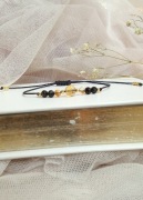 Bransoletka czarny turmalin cytryn