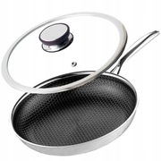 Profesjonalna Patelnia Ceramiczna 28 cm z pokrywką - nierdzewna Yezey Kanso