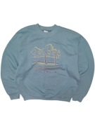 Turkusowa bluza Retro vintage boxy 90s 80s nike adidas Streetwear logo