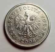 Moneta 1 zł z 2008 roku obiegowa 1zl złoty 2008r rok obiegowe RZADKA