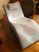 Szezlong / Leżanka Relaksacyjna Welur Beżowy - Stan Idealny