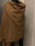 Parfois szal szalik chusta narzutka frędzle oversize duży brązowy camel