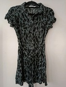 Koszulowa sukienka mini panterka centki na-kd 36