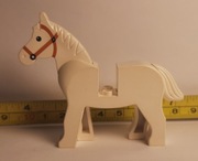 Lego - Koń, Rumak, Wierzchowiec – Biały jak zabrudzone mleko.