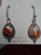 Kolczyki srebrne 925 i miedziany turkus ostrygowy