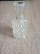 Karafka szklana mini buteleczka ozdobna szlifowana 10 5 cm vintage PRL(60)