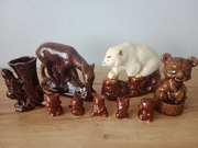Zestaw figurek ceramicznych z PRL-U 