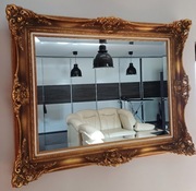 Lustro stylowe, pałacowe,złota zdobiona rama, wym.102 x 81 cm