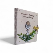 Pudełko na Biblię, drewniane, zdobione,Komunia ,chrzest,personalizacja 