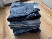 Duży zestaw mega paka spodnie jeansy rurki boyfriend Lee H&M S 36