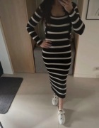 Sukienka midi sweterkowa komplet sweter s modne jesień jesieniara okazja