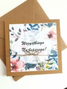 Kartka okolicznościowa kwiaty ręcznie robiona 