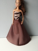 Ubranka dla lalki Barbie - Suknia kwiat