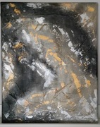 Obraz abstrakcja struktura metaliczny 40/50