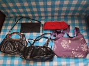 Zestaw torebek torebka czarna fioletowa czerwona