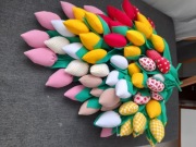 Tulipany materiałowe hand made 