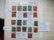 22szt. znaczki Mi 277 ODMIANA przedruk Niemcy 1923r. Rzesza DROŻSZE Reich