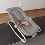 Leżaczek bujaczek dla niemowląt KinderKraft, szary