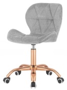 Krzesło obrotowe VASTO OFFICE FABRIC GREY ROSE GOLD