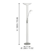 Lampa podłogowa salon sypialnia Eglo BAYA 