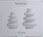 Zestaw dwóch ceramicznych wazonów Nordica AY Yeldiz home