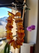 BURSZTYN BAŁTYCKI  BRANSOLETA STAL SZLACHETNA 