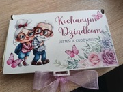 Pudełko drewniane dla dziadków  Dzień Babci i Dziadka 