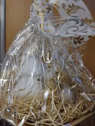 Duży zestaw prezentowy ze świecami ozdobnymi białe choinki Adpal