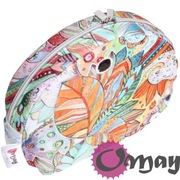 Biały organizer do Obag MOON LIGHT kwiaty witraż Srebro 2 kieszenie OMAY