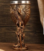 Smoczy Puchar do wina-złoty