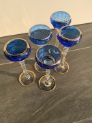 Josephinenhütte 5 kieliszkow Art deco