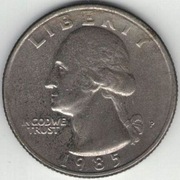 USA quarter dollar 25 centów 1985 P nr 1