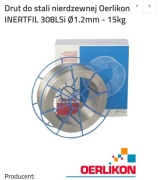 Drut spawalniczy  ER 308 LSi  1.2 mm 15 kg  OERLIKON