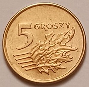 5 gr groszy 1992 r. ładna 