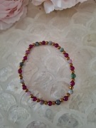 Bransoletka handmade z naturalnych kamieni hematyt agat epidot 