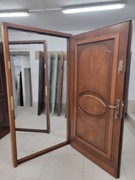 SOLIDNE drewniane GRUBE drzwi ZEWNETRZNE 