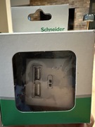 Schneider asfora gniazdo USB aluminium EPH