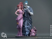 Hades i Megara Herkules Figurka 34cm 1/6 Ręcznie Malowana Z1