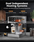 Express do Kawy Ciśnieniowy 20 BAR Automatyczny Spieniacz Mleka Kolbowy