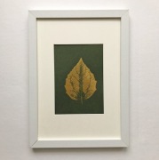 Obraz artystyczny z odciskiem liścia Topoli