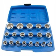 Nasadki Spline 12 KĄT ZESTAW NASADEK 1/2 8-32 19EL