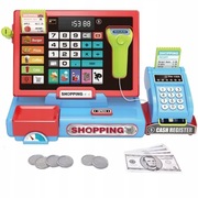 DUŻA KASA FISKALNA Sklepowa DLA DZIECI KALKULATOR Skaner DŹWIĘK MATADI AKC